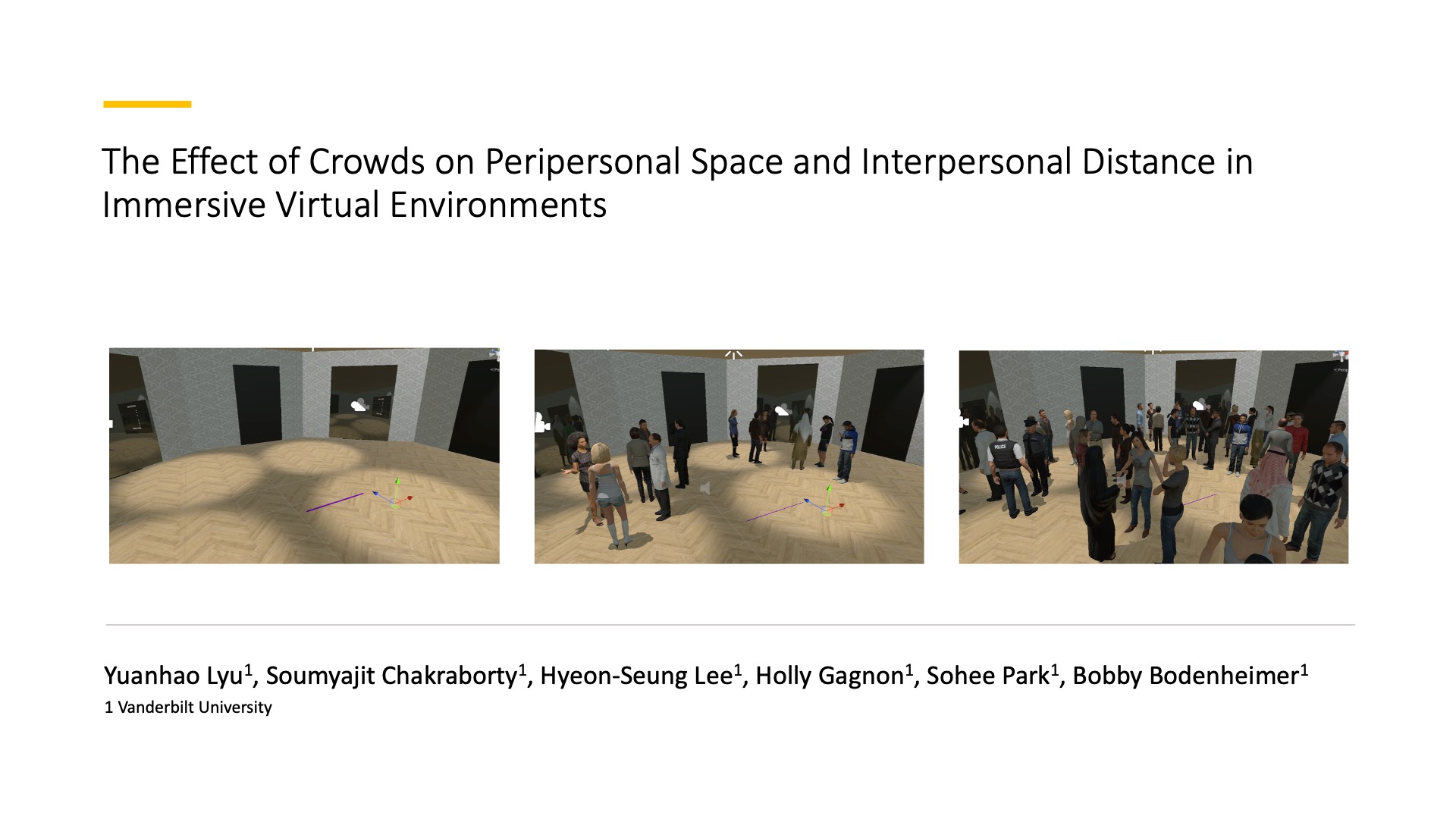 The Effect of Crowds on Peripersonal Space and Interpersonal Distance in Immersive Virtual Environments