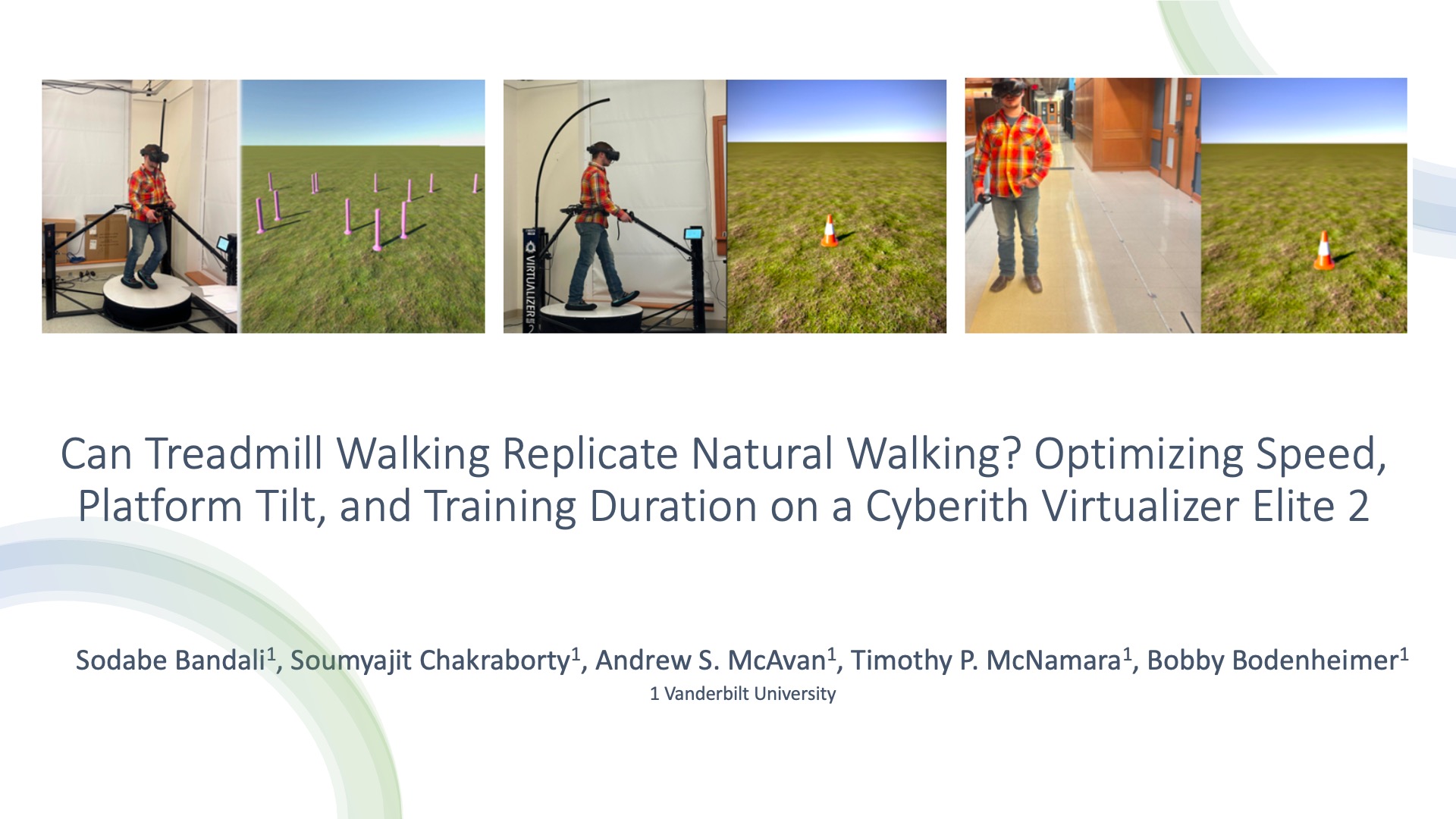 Can Treadmill Walking Replicate Natural Walking? Optimizing Speed, Platform Tilt, and Training Duration on a Cyberith Virtualizer Elite 2